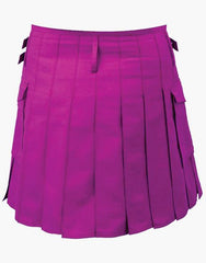 WOMEN PURPLE MINI UTILITY KILT - Scottish Kilt Jacket™ USA-UK