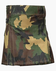 Woodland Camo Utility Short Kilt for Women - Scottish Kilt Jacket™ USA-UK