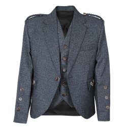 Argyll Jacket Blue Serge Wool With 5 Button Vest