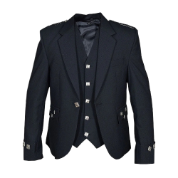 Scottish Argyll Kilt Jacket With Vest Gauntlet Style Cuffs 