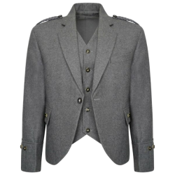  Kilt Jacket and Waistcoat 100% Wool Scottish Crail Highland Argyle