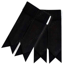Black Tartan Kilt Flashes /By Scottish Kilt Jacket