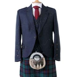 Highland Crail  Jacket and Waistcoat in Midnight Blue Arrochar Tweed
